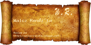 Walcz Renáta névjegykártya